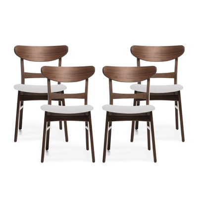Chaises de salle à manger modernes Idalia du milieu du siècle (lot de 4) par Christopher Knight Home