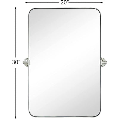 Miroir mural rectangulaire pivotant et inclinable en métal TEHOME Jonathan