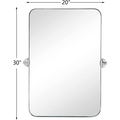 Miroir mural rectangulaire pivotant et inclinable en métal TEHOME Jonathan
