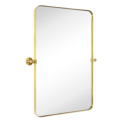 Miroir mural rectangulaire pivotant et inclinable en métal TEHOME Jonathan