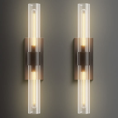 Appliques murales modernes en verre KAYLA, éclairage mural d'intérieur, luminaire de vanité avec abat-jour en verre (lot de 2)