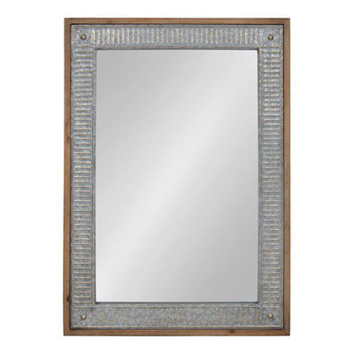 Miroir mural en bois et métal Kate et Laurel Deely