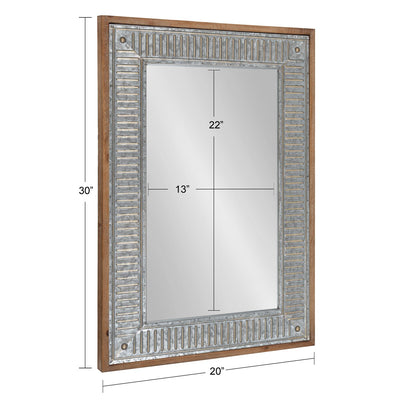 Miroir mural en bois et métal Kate et Laurel Deely