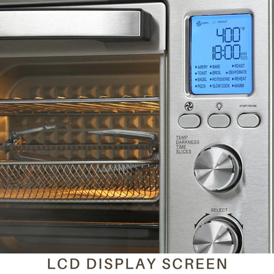 Four grille-pain de comptoir LNC 12 en 1 de grande capacité (34 pintes), convection, rôtissoire et friteuse à air - 19,5 L x 15 l x 12,5 H
