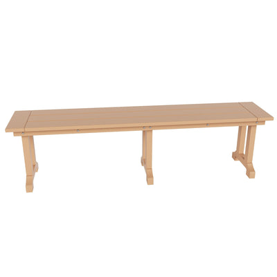 Banc de terrasse extérieur Polytrends Laguna en PEHD toutes saisons 65