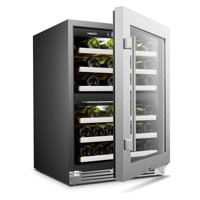 Refroidisseur à vin à compresseur double zone LanboPro 24 pouces 44 bouteilles
