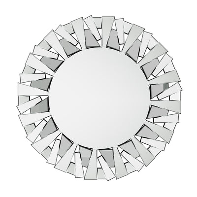 Grands miroirs décoratifs ronds, miroirs muraux en verre artistique, miroirs d'appoint - 32 po L x 32 po H