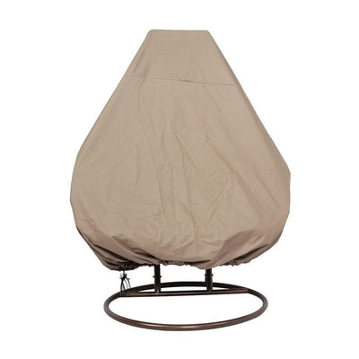 Fauteuil suspendu LeisureMod pour 2 personnes avec support - Chaise longue hamac en rotin et osier pour patio extérieur/intérieur avec coussins
