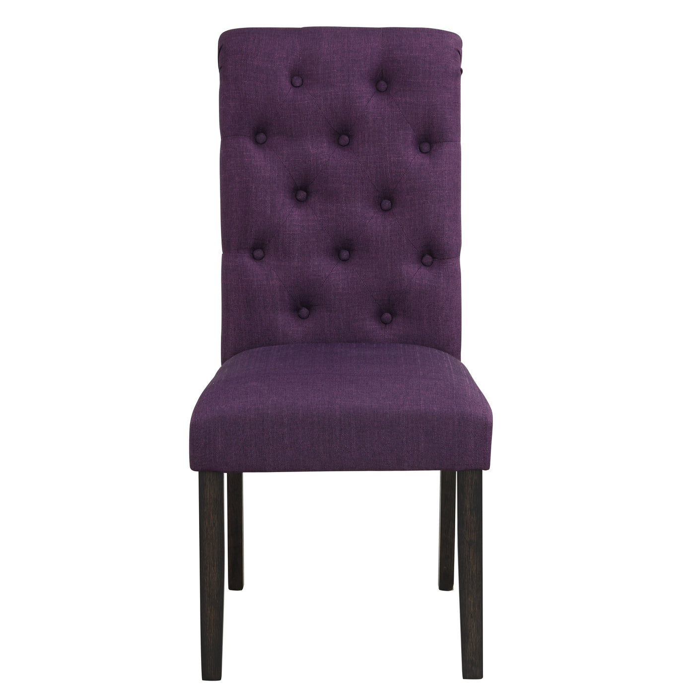 Chaise de salle à manger capitonnée en bois massif Leviton de Roundhill Furniture (lot de 2)