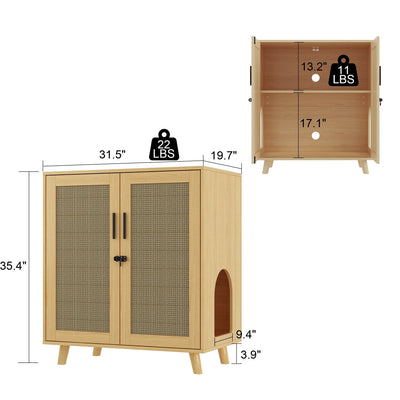 Enceinte de bac à litière pour chat Meubles Table d'appoint Canapé Table
