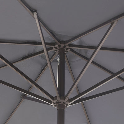 Parasol de patio Lopes de 9 pieds avec base en finition bronze et support de poids inclus