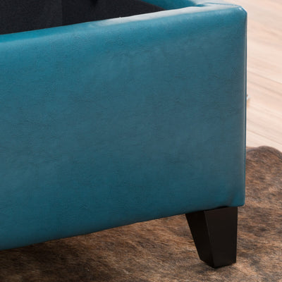 Banc de rangement en similicuir Lucinda par Christopher Knight Home - 51,25 L x 17,50 l x 16,25 H