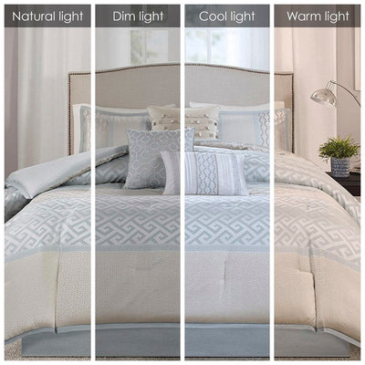 Ensemble de couette jacquard géométrique Madison Park Christian 7 pièces