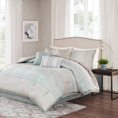 Ensemble de couette jacquard géométrique Madison Park Christian 7 pièces