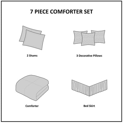 Ensemble de couette jacquard géométrique Madison Park Christian 7 pièces