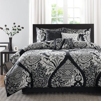 Ensemble de couette en coton imprimé Madison Park Marcella 7 pièces