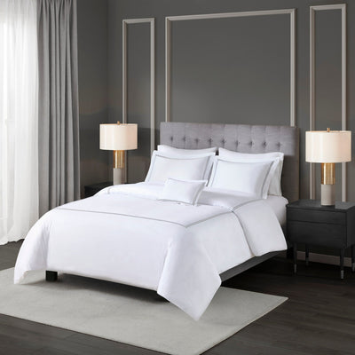 Parure de lit Madison Park Signature 500 fils au pouce carré, 100 % satin de coton brodé, collection de luxe