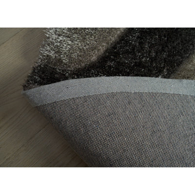 Tapis à poils longs Mateos au design abstrait