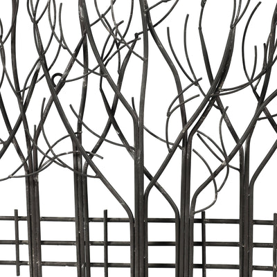 Décoration murale en métal noir Champ d'arbres