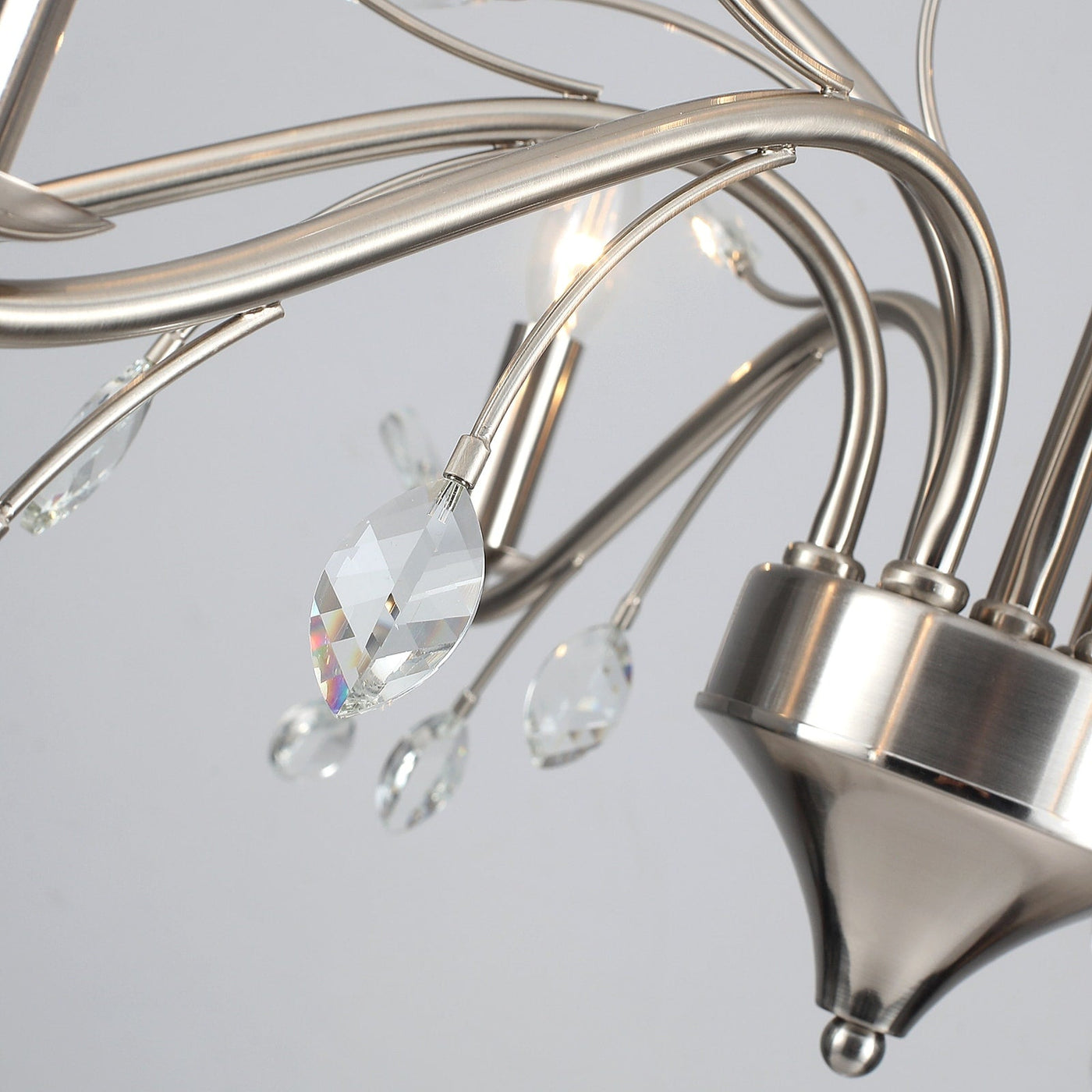 Lustre en cristal style bougie style rétro avec branches d'arbres