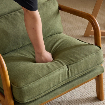 Chaise d'appoint rembourrée de style moderne du milieu du siècle