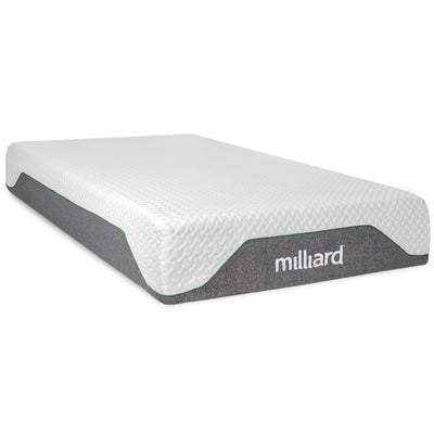 Matelas en mousse à mémoire de forme Milliard 10 pouces ferme, Bed-in-a-Box/Soulagement de la pression, Classique