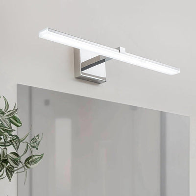 Applique murale linéaire à LED chromée minimaliste à intensité variable