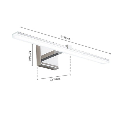 Applique murale linéaire à LED chromée minimaliste à intensité variable