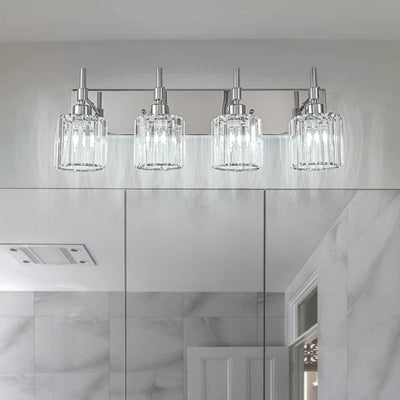 Appliques murales modernes à intensité variable pour salle de bain avec abat-jour en cristal