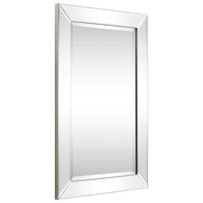 Miroir mural rectangulaire biseauté transparent HD pour salle de bain, coiffeuse et chambre à coucher, 3 tailles