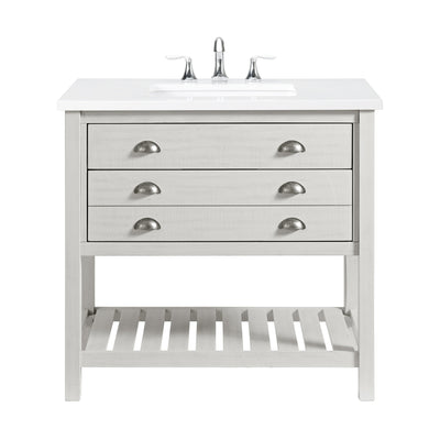 Meuble-lavabo simple de style ferme Monterey 37 avec dessus