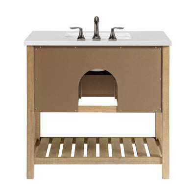 Meuble-lavabo simple de style ferme Monterey 37 avec dessus