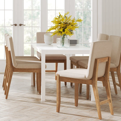 Tabouret de bar moderne Gracie, chaise rembourrée en boucle et pieds en bois brossé