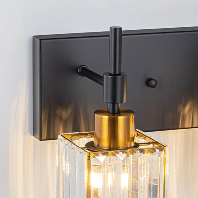 Luminaires de salle de bain en cristal à intensité variable Ora Modern sur miroir Glam Vanity Lights