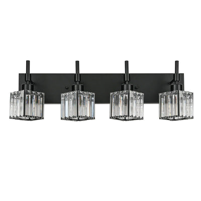 Luminaires de salle de bain en cristal à intensité variable Ora Modern sur miroir Glam Vanity Lights