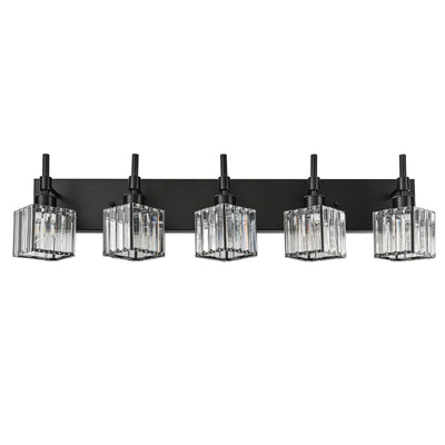 Luminaires de salle de bain en cristal à intensité variable Ora Modern sur miroir Glam Vanity Lights