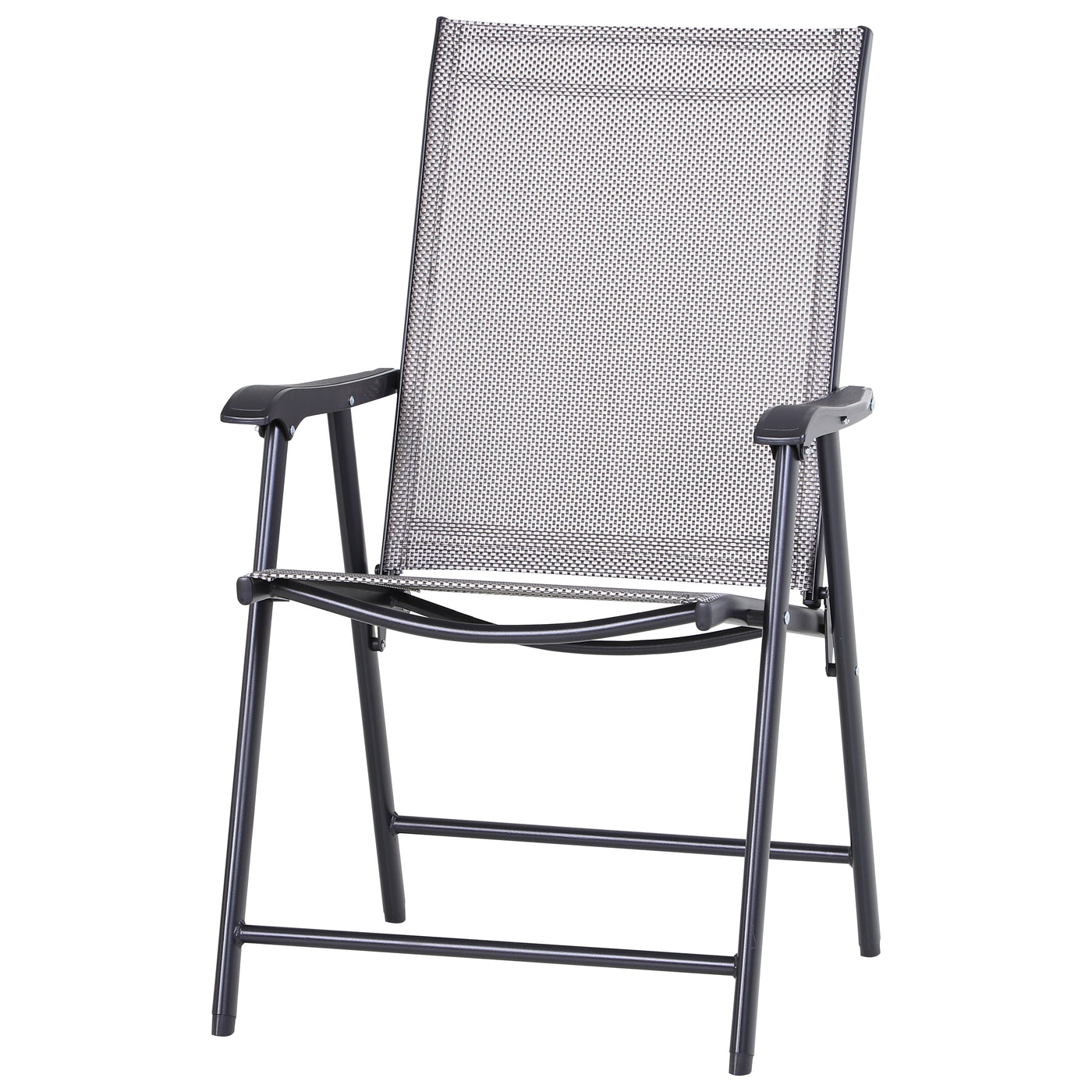 Ensemble de 4 chaises de patio pliantes Outsunny au design simple et chic, confortables pour la terrasse, le jardin, la cour et les voyages