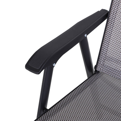 Ensemble de 4 chaises de patio pliantes Outsunny au design simple et chic, confortables pour la terrasse, le jardin, la cour et les voyages