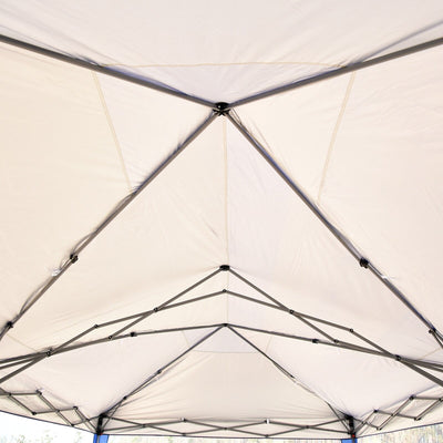 Auvent pop-up robuste Outsunny avec cadre robuste, toit anti-UV et sac de transport pour terrasse, jardin, plage et arrière-cour