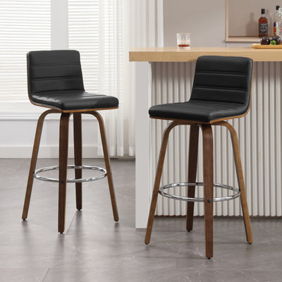 Tabourets de bar/comptoir pivotants en similicuir 26/29, lot de 2/3