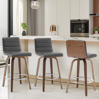 Tabourets de bar/comptoir pivotants en similicuir 26/29, lot de 2/3