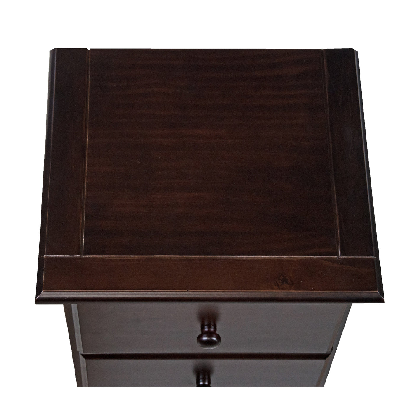 Table de chevet 3 tiroirs 100 % bois massif de Palace Imports avec boutons en métal ou en bois
