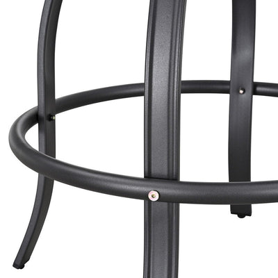 Chaise de bar pivotante à dossier haut en métal pour patio Festival (lot de 2)