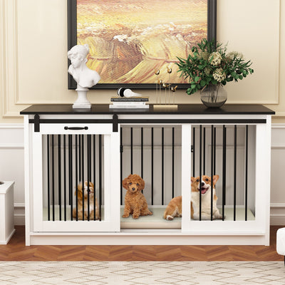 Cage pour chien élégante et robuste avec renfort en tube de fer