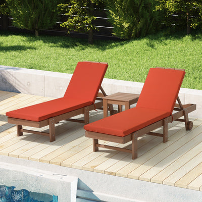 Coussins de chaise longue d'extérieur Polytrends, résistants à la décoloration, toutes saisons (lot de 2)