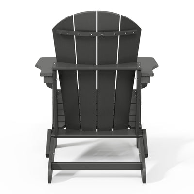 Chaise pliante Adirondack Polytrends Laguna résistante à la décoloration et aux intempéries pour patio extérieur