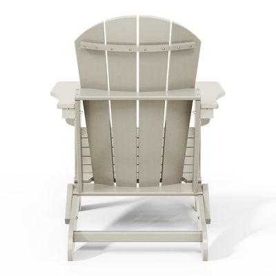 Chaise pliante Adirondack Polytrends Laguna résistante à la décoloration et aux intempéries pour patio extérieur