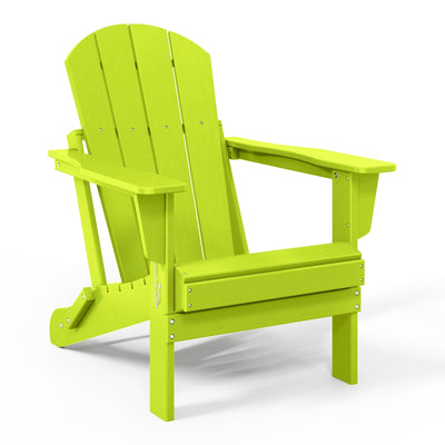 Chaise pliante Adirondack Polytrends Laguna résistante à la décoloration et aux intempéries pour patio extérieur