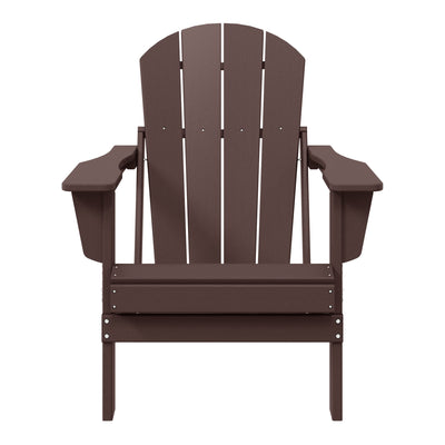 Chaise pliante Adirondack Polytrends Laguna résistante à la décoloration et aux intempéries pour patio extérieur