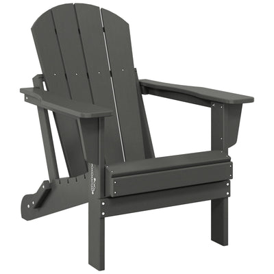Chaise pliante Adirondack Polytrends Laguna résistante à la décoloration et aux intempéries pour patio extérieur